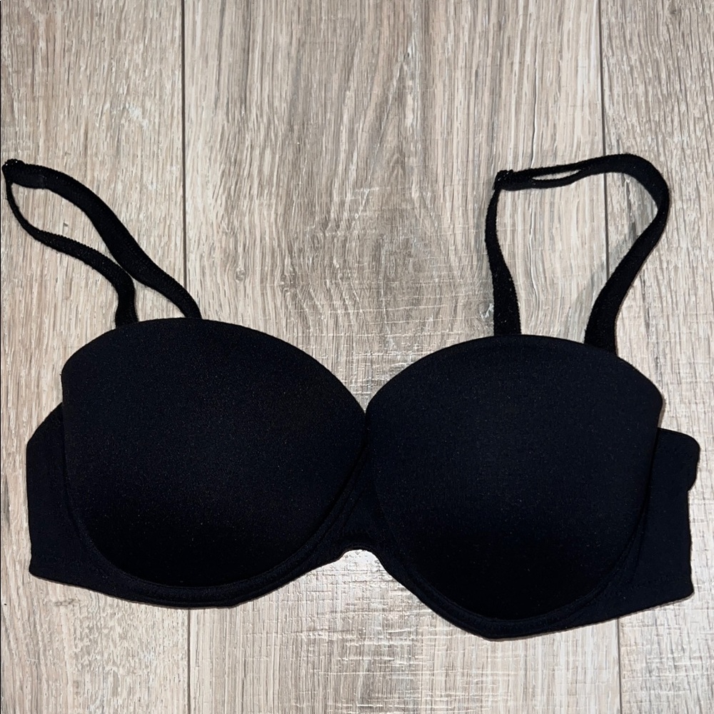 Victoria’s Secret PINK black multi wear push up‎ bra